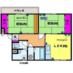 クローネ太閤山Ａ棟の物件間取画像